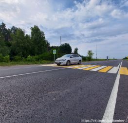 В Тамбовском районе завершили ремонт региональной дороги в село Столовое